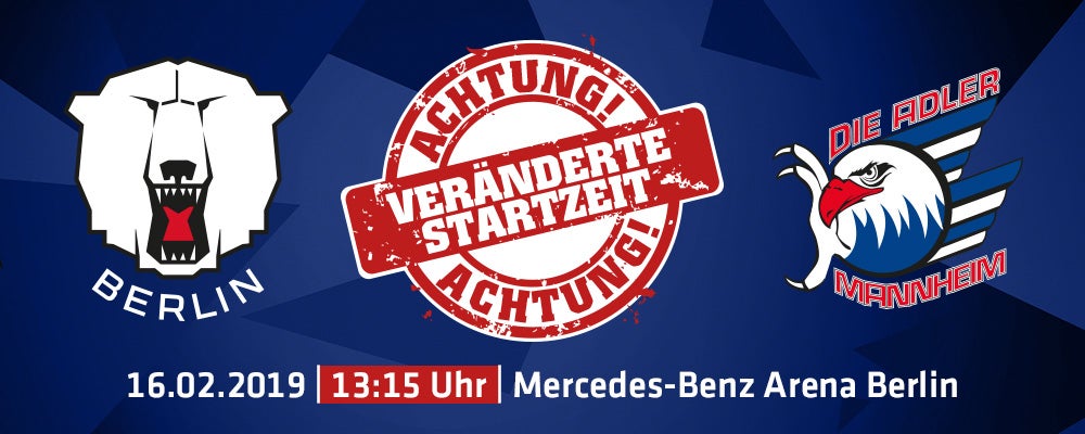 Heimspiel gegen Mannheim schon 13:15 Uhr!