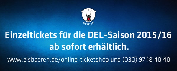 Einzelkarten für Eisbären-Heimspiele ab sofort im Verkauf!