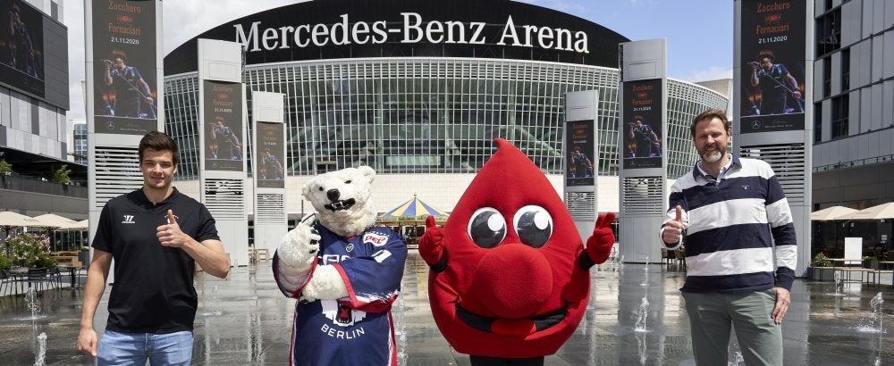 Erste DRK-Blutspendeaktion in der Mercedes-Benz Arena mit tollem Ergebnis