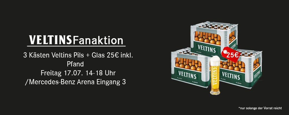Veltins Fanaktion am Freitag an der Arena