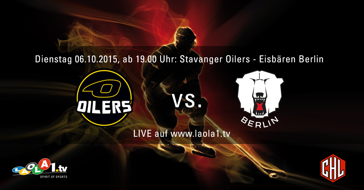 Gleich live: die Eisbären in der CHL bei den Stavanger Oilers