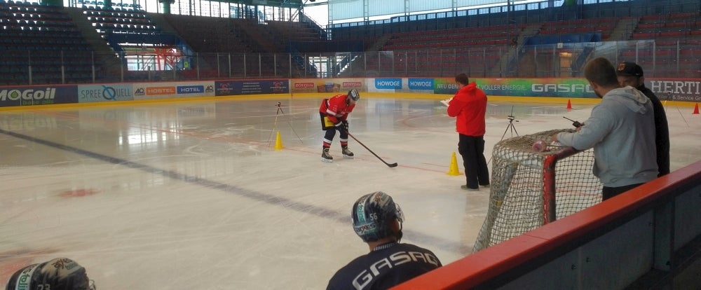 Sprinttest des Eisbären-Teams